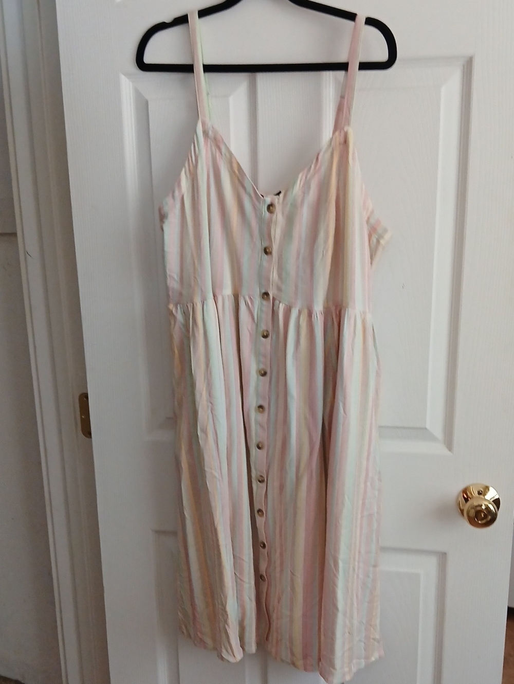 torrid Pastel Multi-Striped Button-Front Dress
